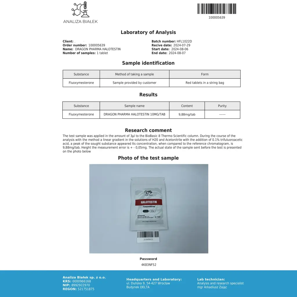 Dragon Pharma, Europe Halotestin Dragon Pharma, Europe Halotestin